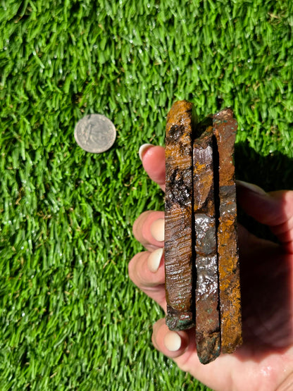 Planet Mine Chrysocolla & Malachite Slabs R852–854