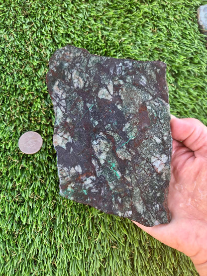 Globe Chrysocolla Hematite & Quartz Slabs D201-204