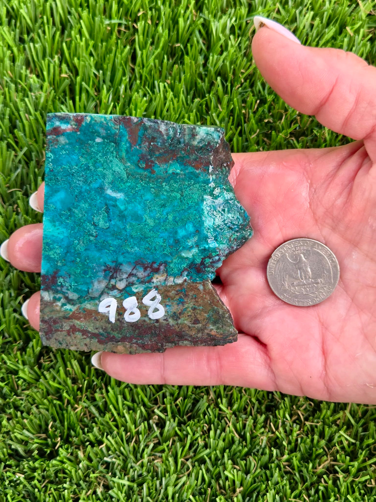Globe Chrysocolla & Malachite Slabs V985–990