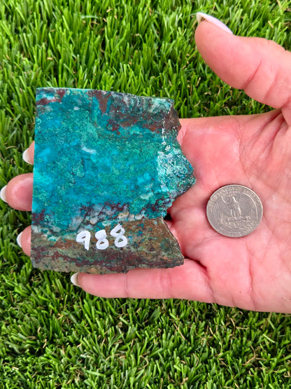 Globe Chrysocolla & Malachite Slabs V985–990