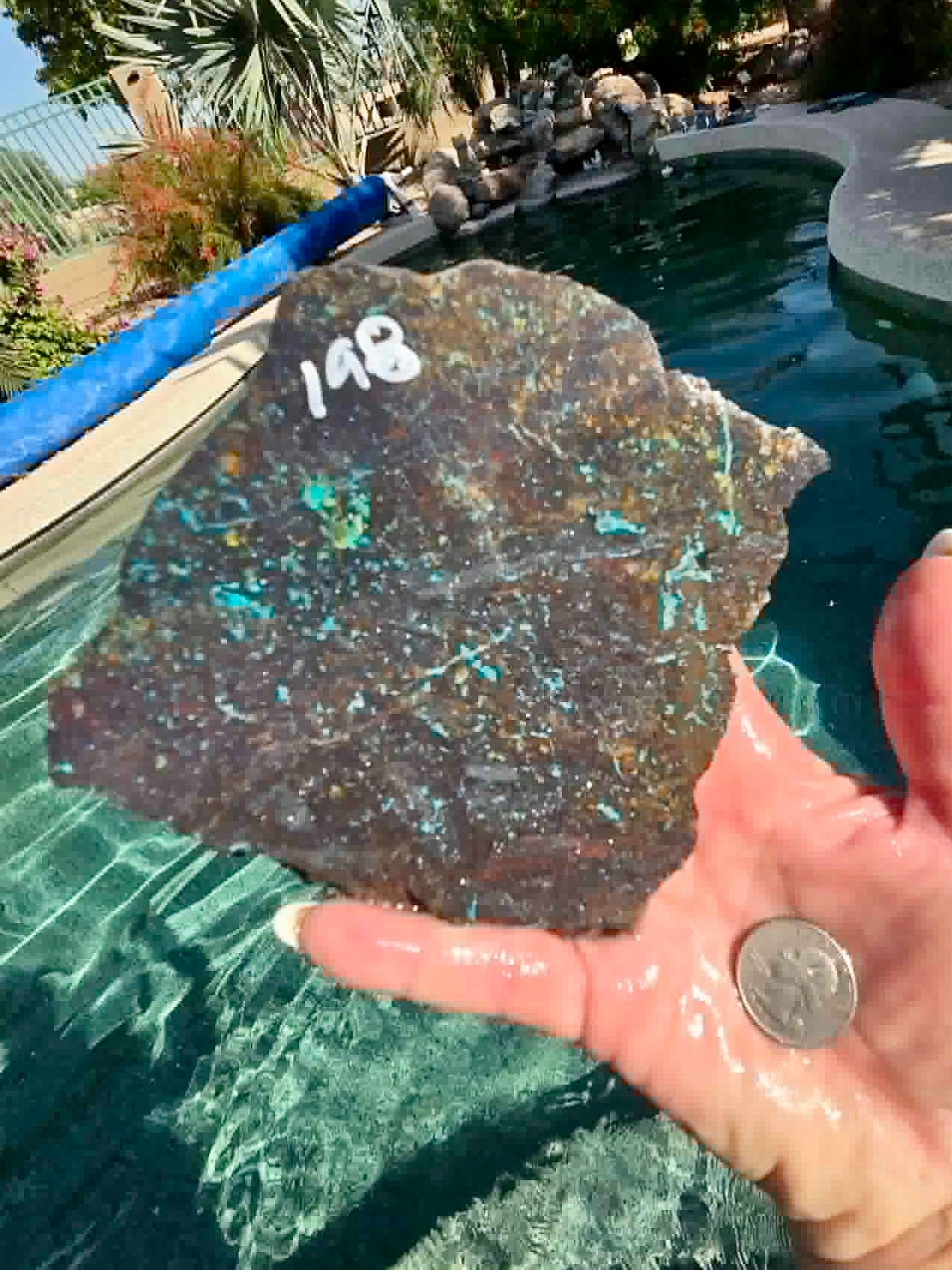 Galena Chrysocolla Rough Slab 197-200