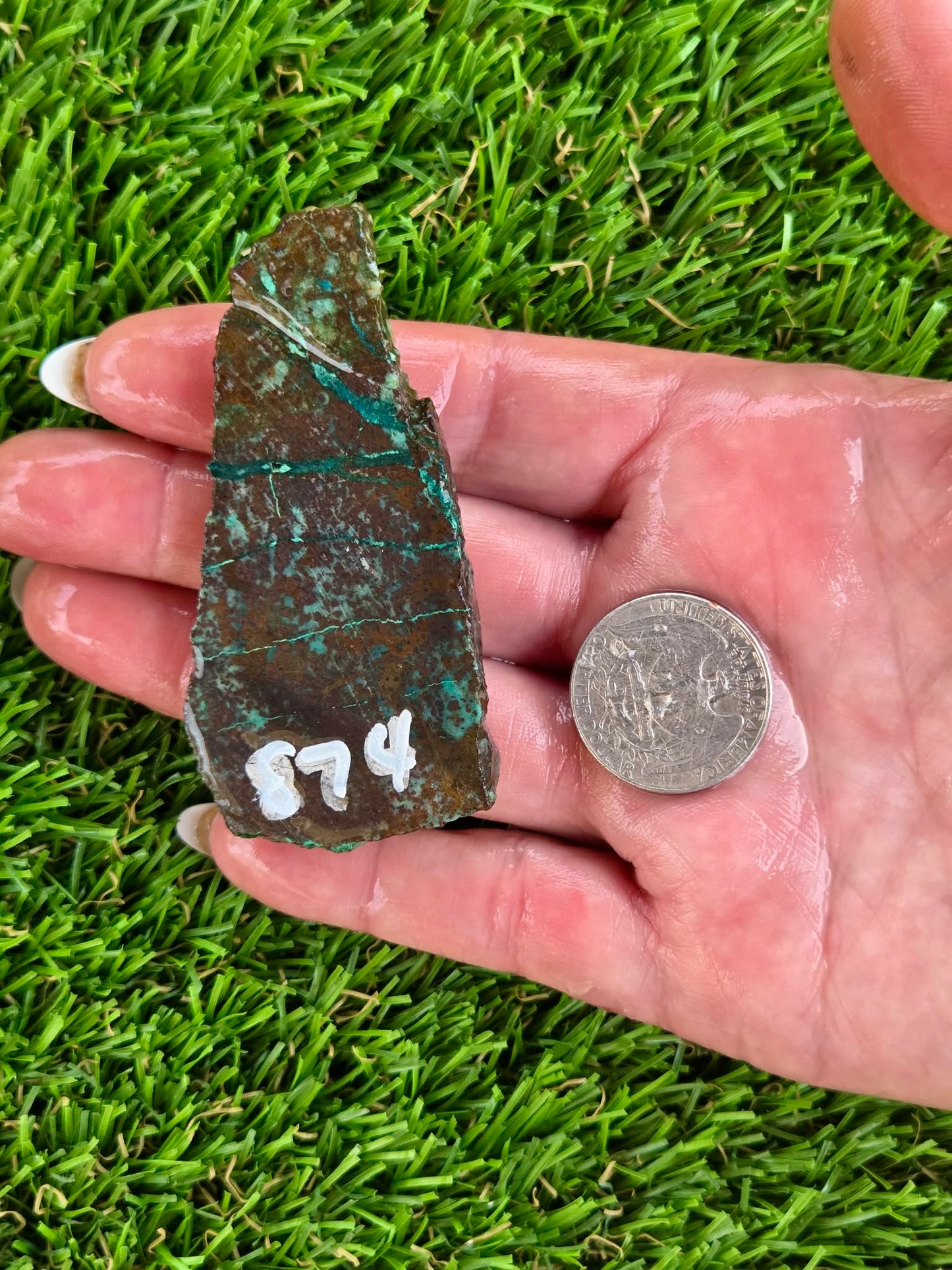 Globe Chrysocolla Spiderweb Slabs R871–878