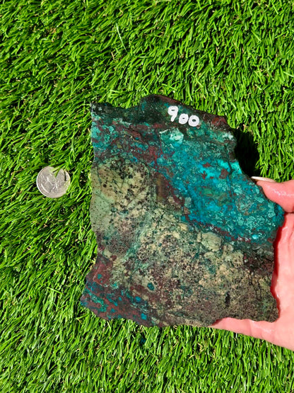 Inspiration Mine Chrysocolla, Malachite & Silica Slabs T896–900