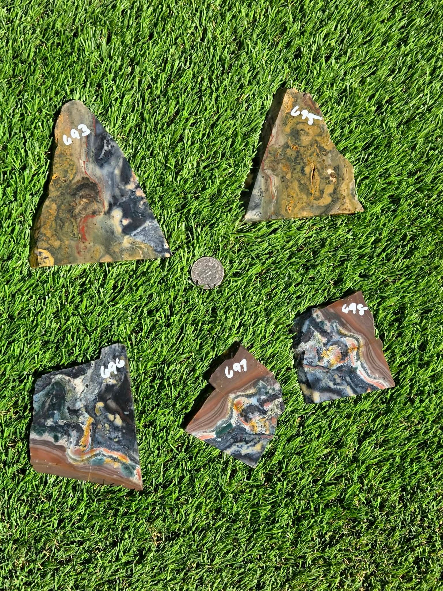 Indonesian Banded Hematite Slabs O693-698