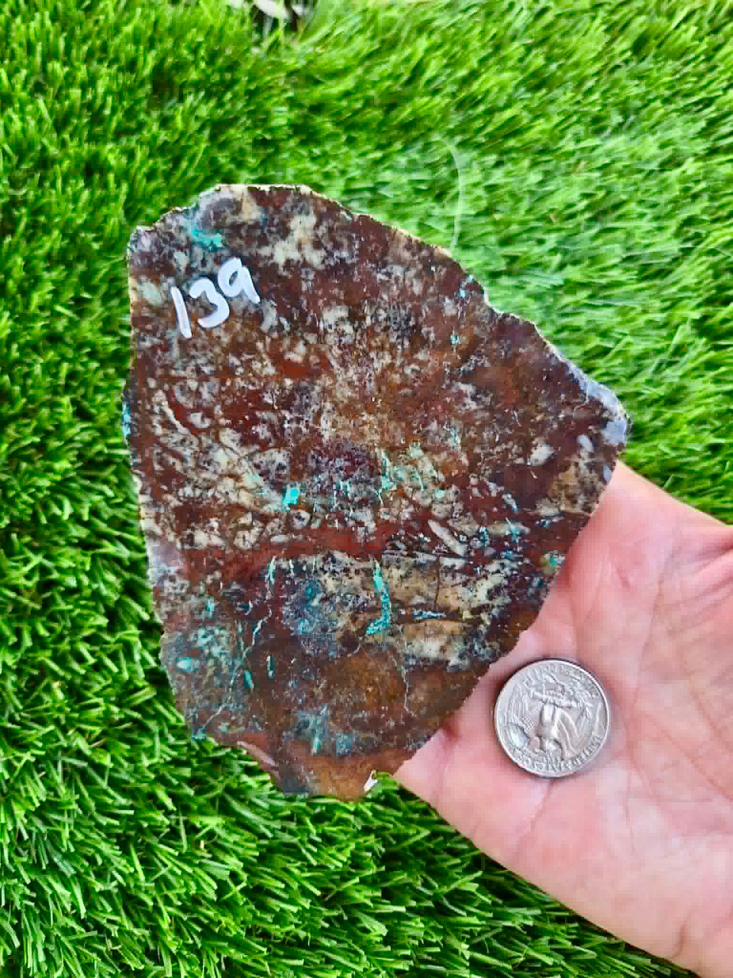 Planet Mine Chrysocolla 
Slab 138-141