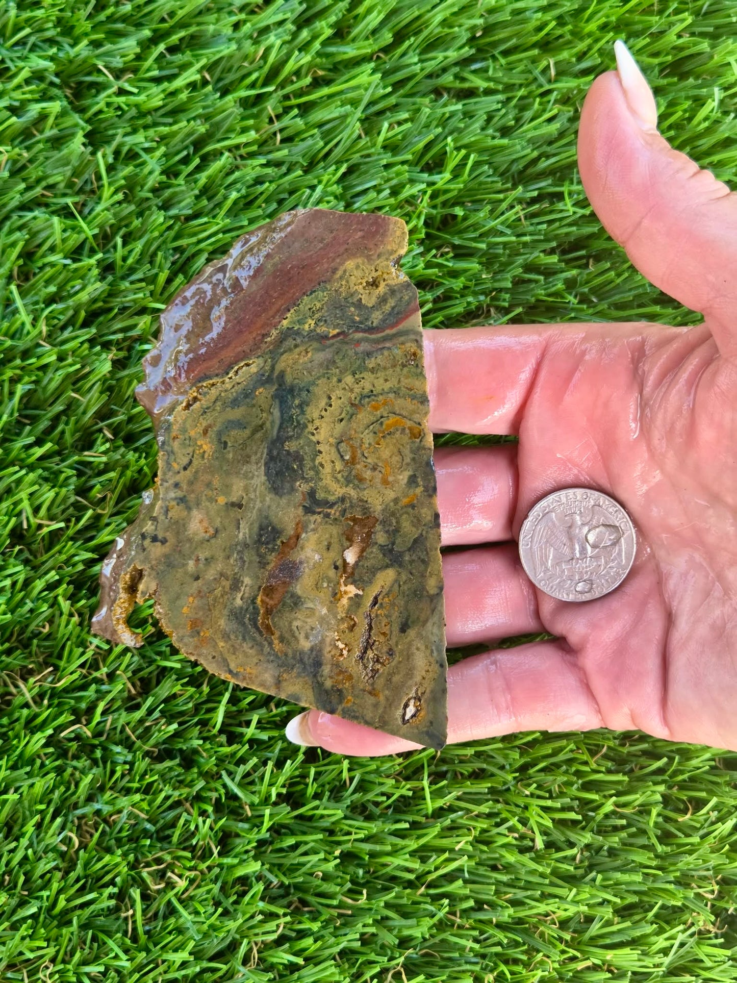 Indonesian Magnetic Banded Jasper Slabs Q824-827
