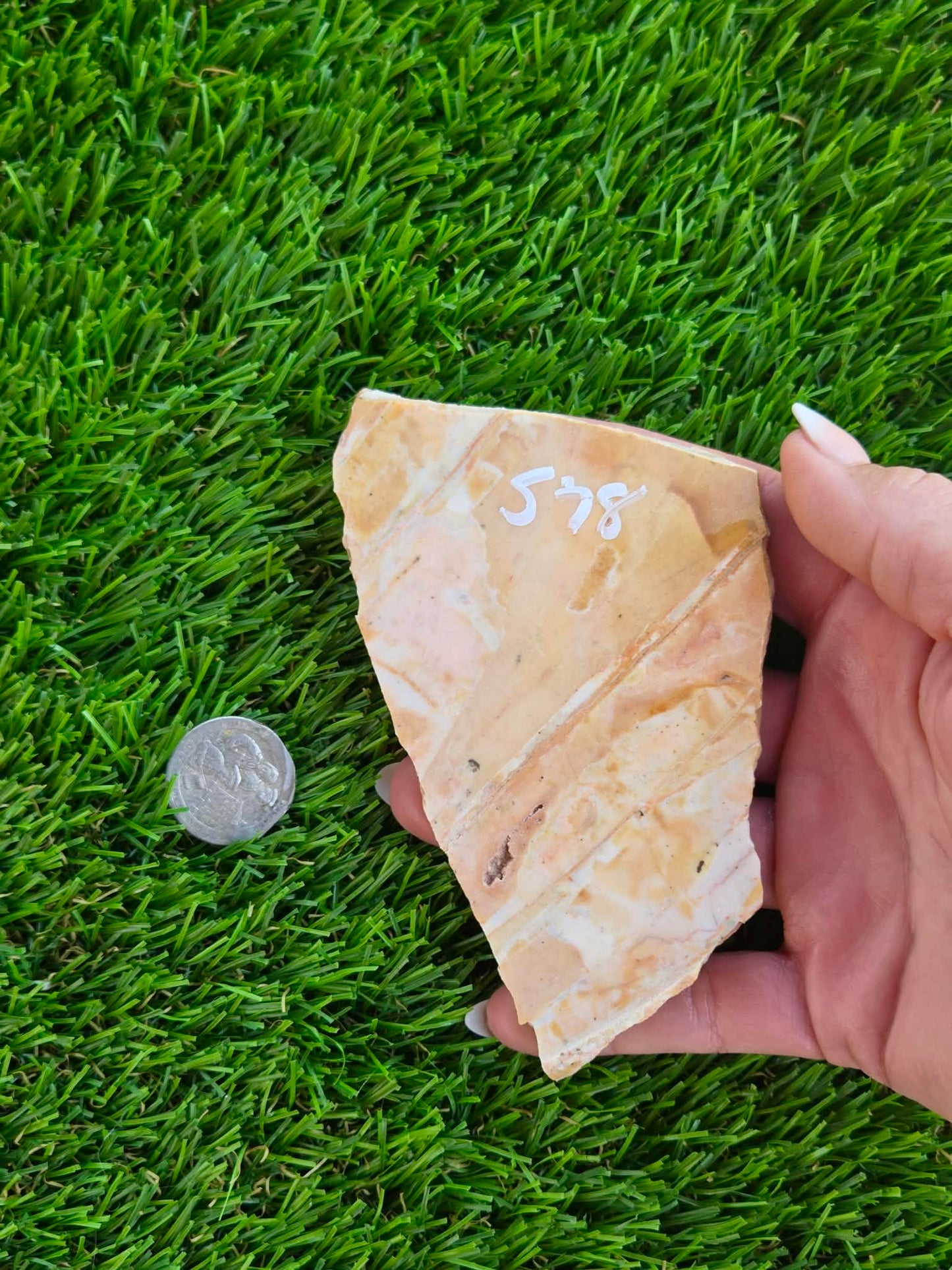 Natural Banded Mexican Onyx Calcite Slabs L575-580