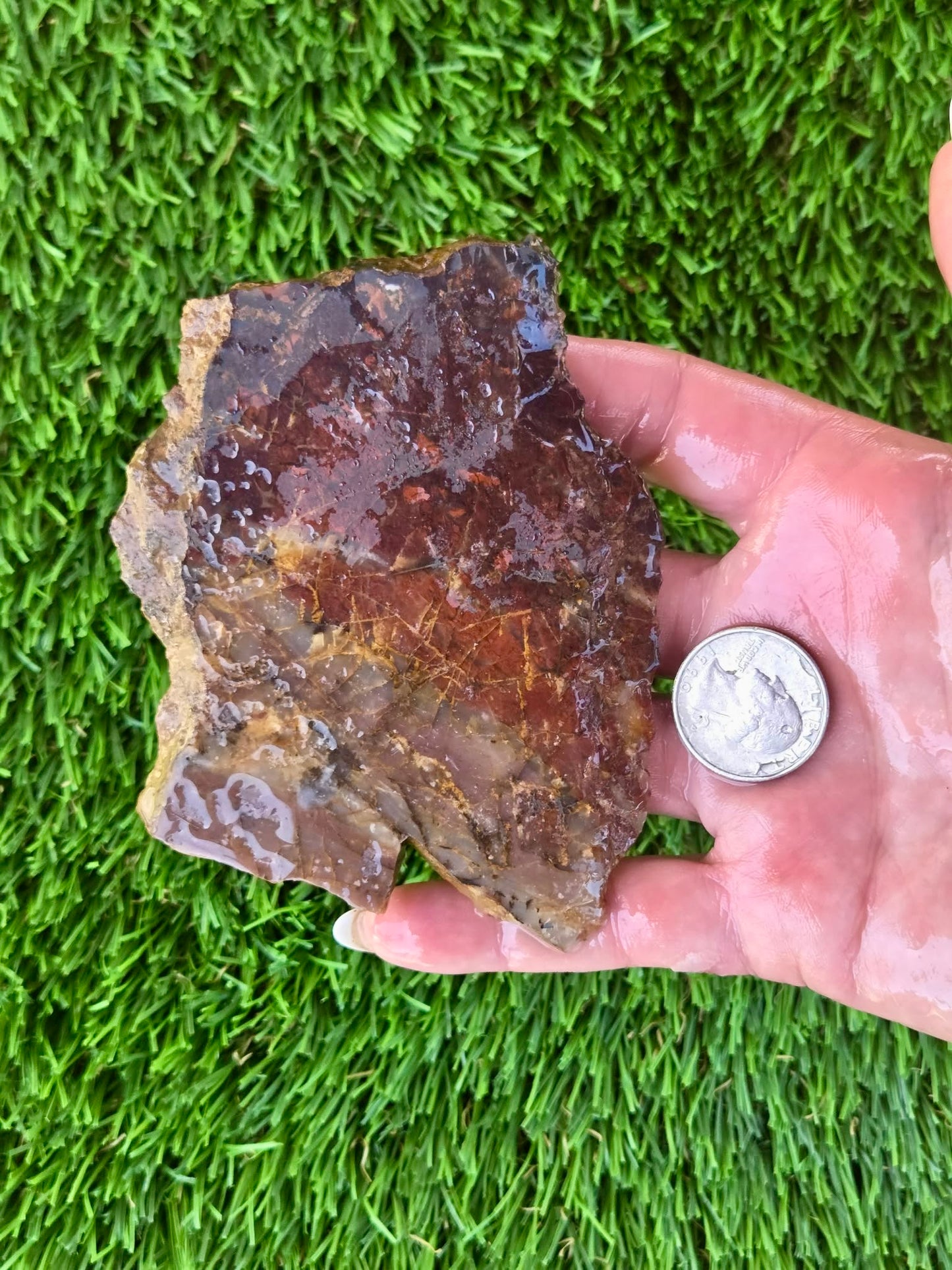 Brecciated Red Jasper Slabs Q820–823