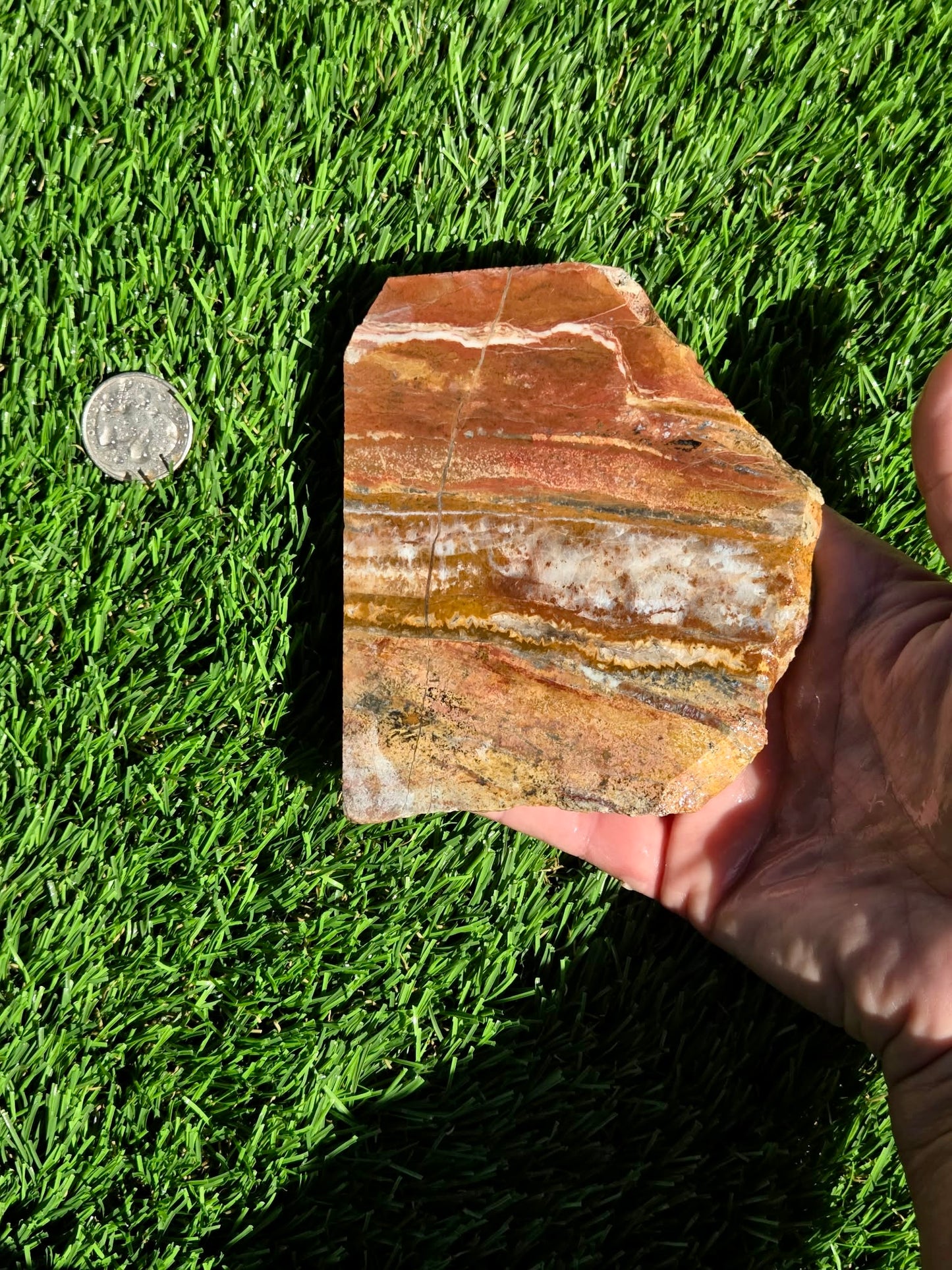 Banded Arizona Jasper with Quartz Veins Slabs O704–707