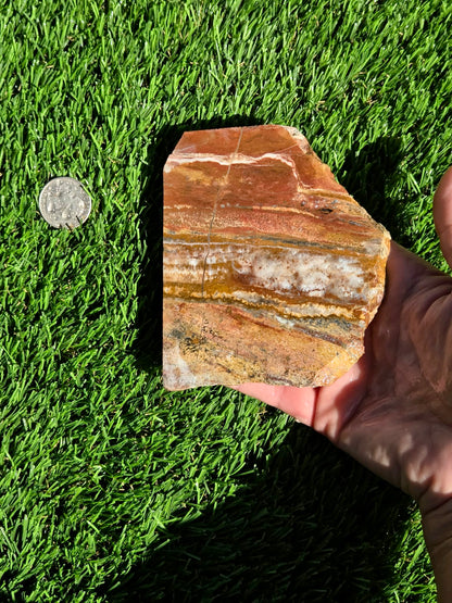 Banded Arizona Jasper with Quartz Veins Slabs O704–707