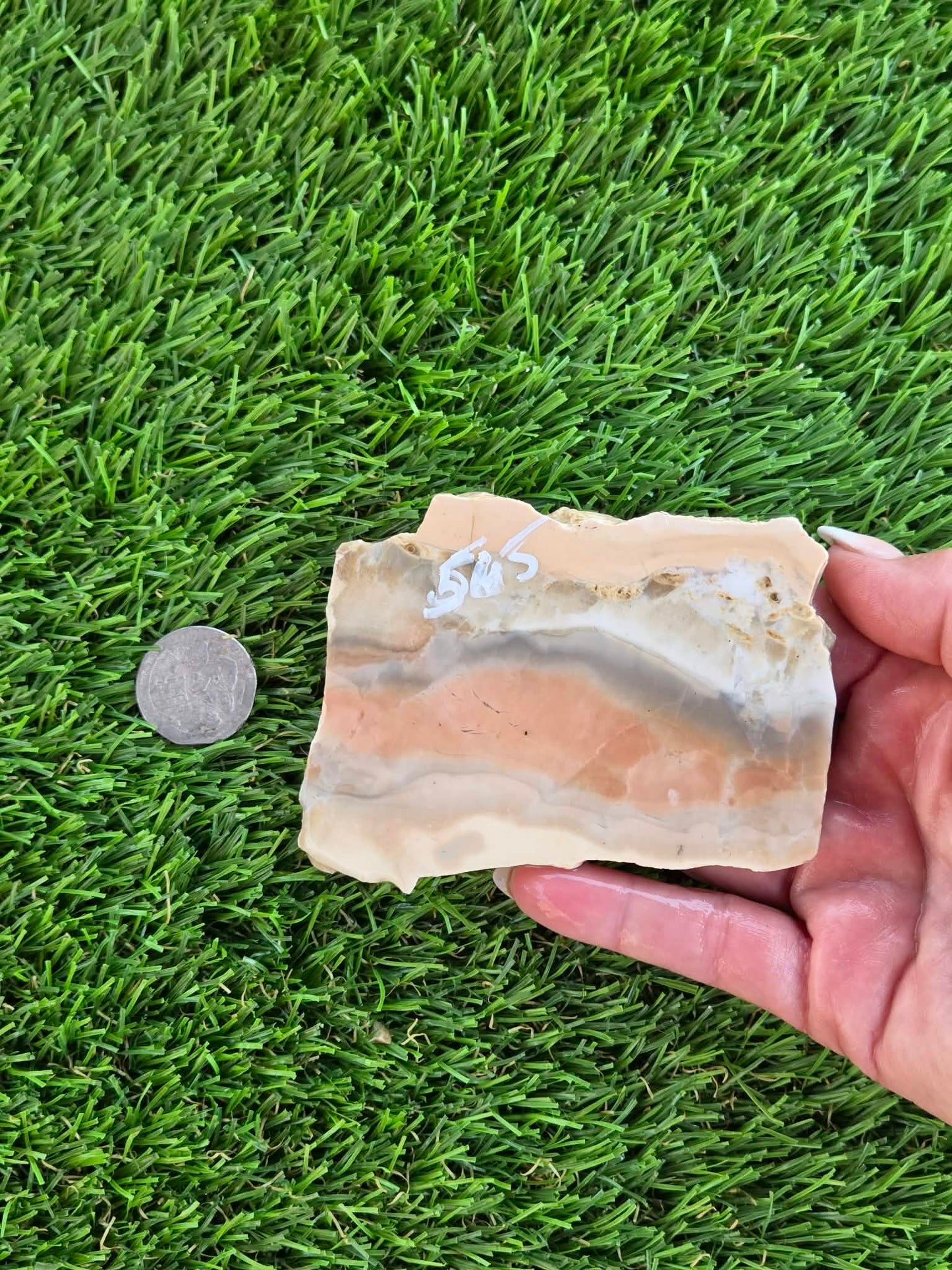 Brecciated Chalcedony Agate – Peach/Pastel Slabs L563-566