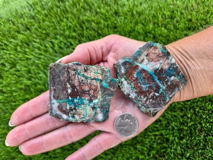 Globe Chrysocolla, Malachite & Quartz Slab Bundle SB 164