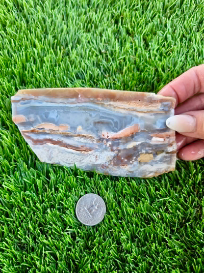 Rare Purple & Peach Burro Creek Agate Slabs F293-296