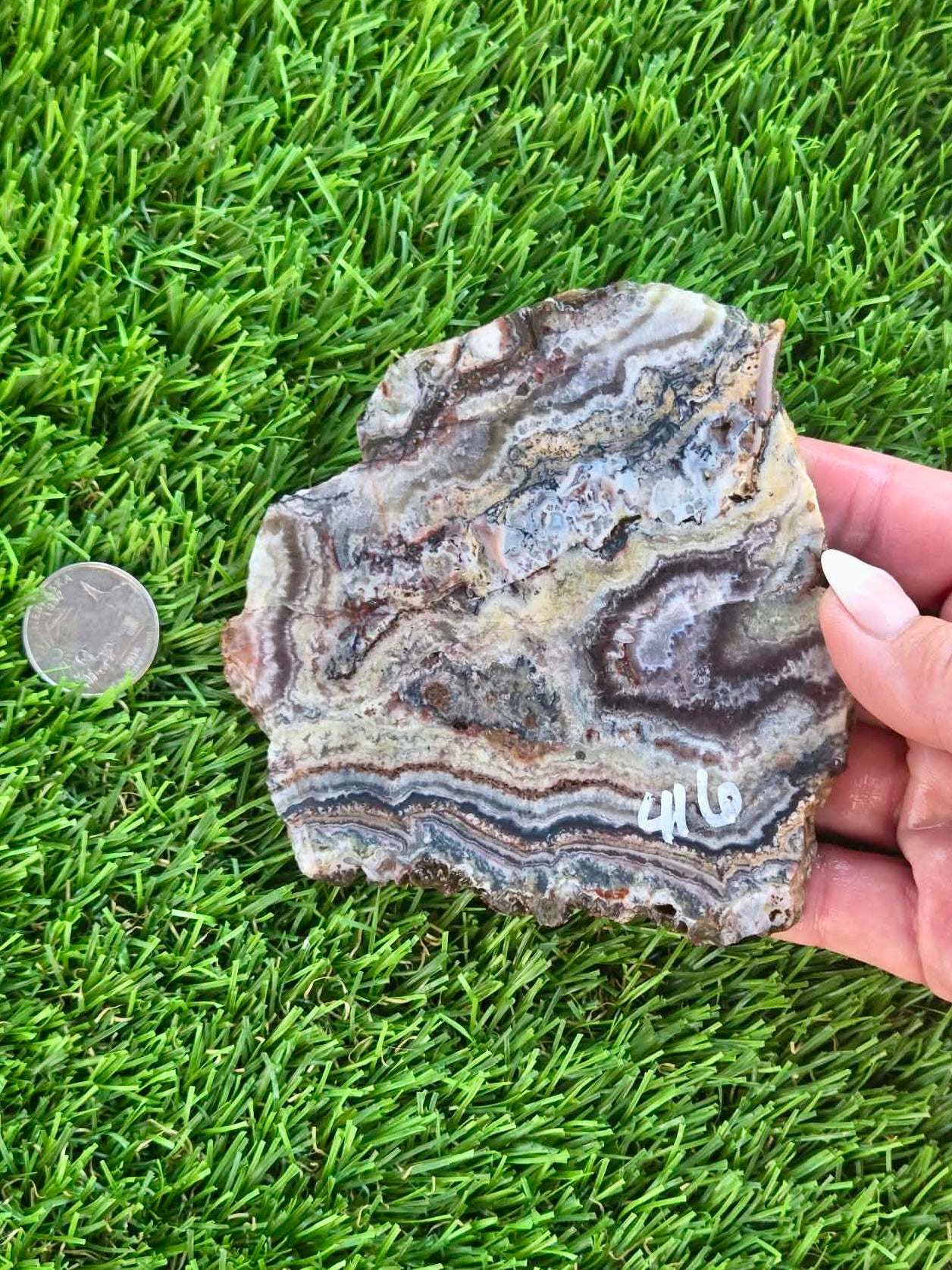 Spectrum Mine Banded Amethyst & Fluorite Slabs H415-419