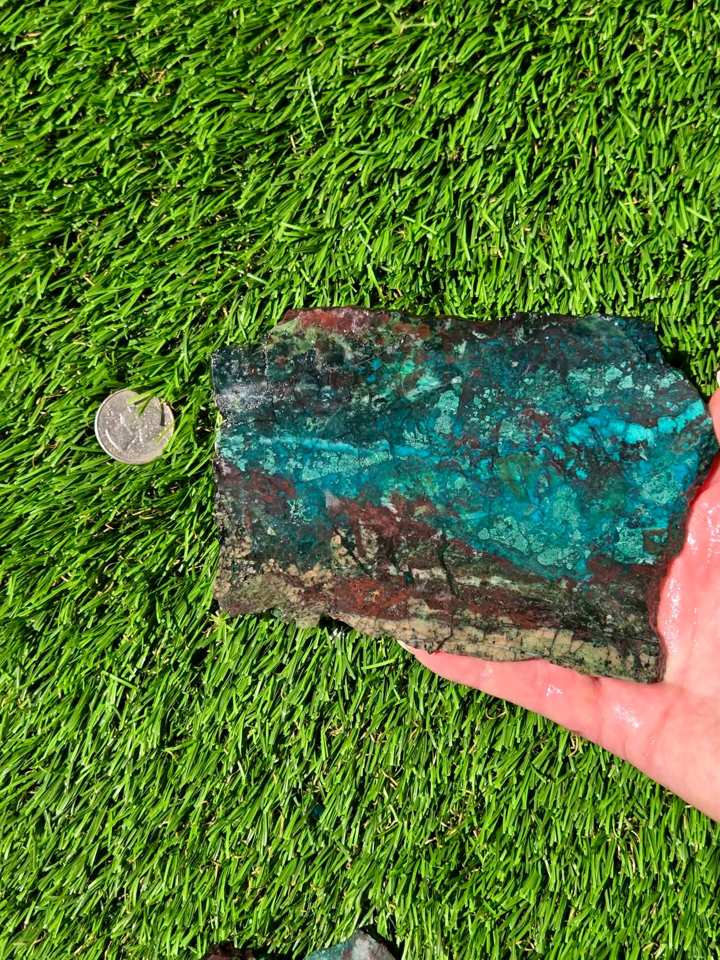 Inspiration Mine Chrysocolla, Malachite & Silica Slabs T896–900