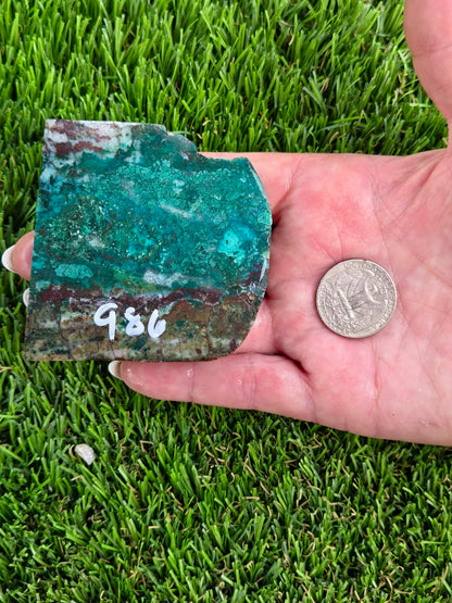 Globe Chrysocolla & Malachite Slabs V985–990
