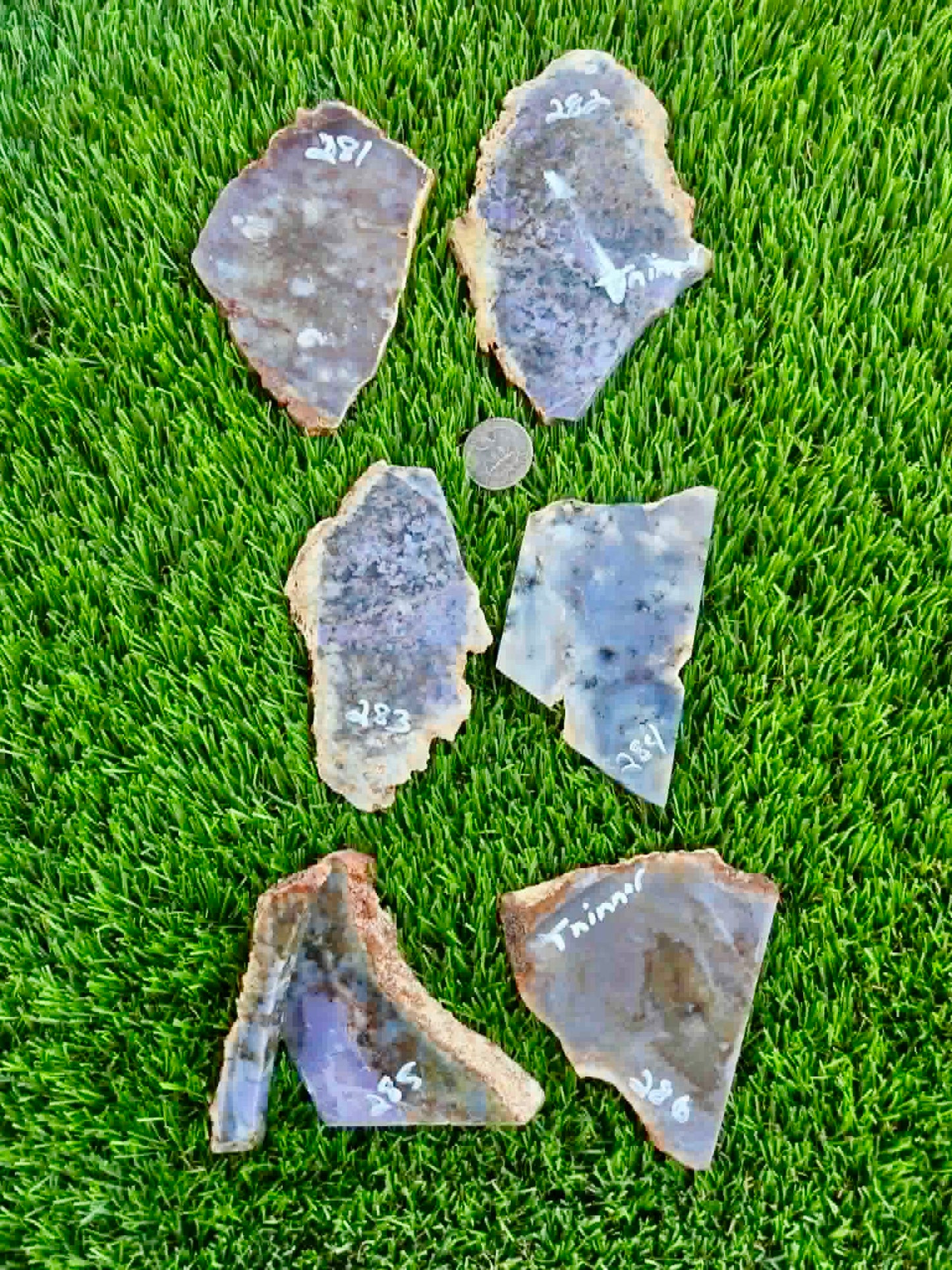 Purple Burro Creek Agate Slab F281-286