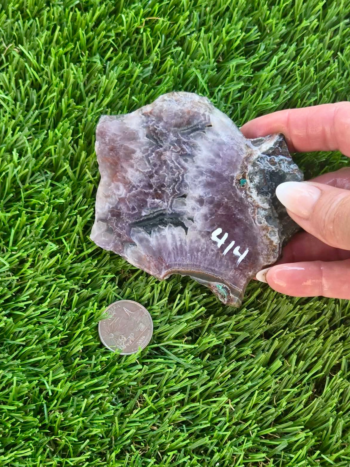 Banded Amethyst & Agate Slabs H409-414