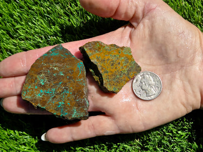 Dominican Mine Chrysocolla & Hematite Slab Bundle SB155