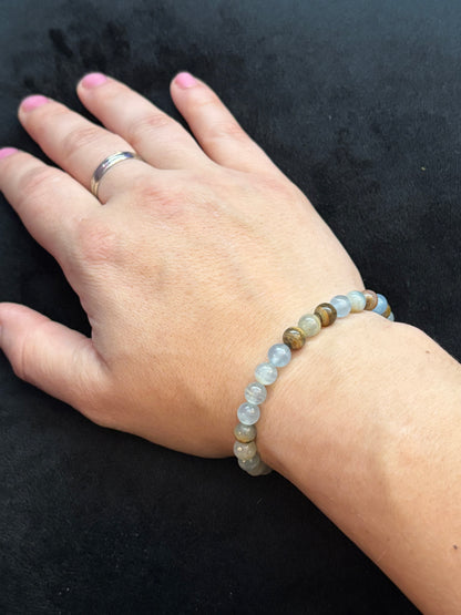 Aquatine Lemurian Calcite Bracelet