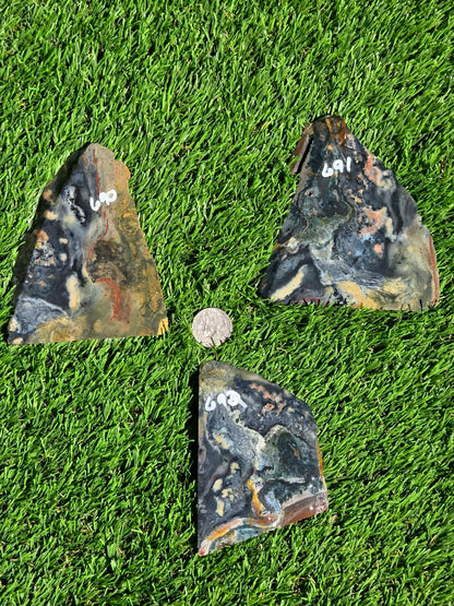 Indonesian Banded Hematite Slabs O690–692