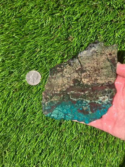 Inspiration Mine Chrysocolla, Malachite & Silica Slabs T901–903