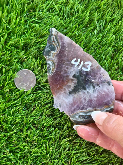Banded Amethyst & Agate Slabs H409-414