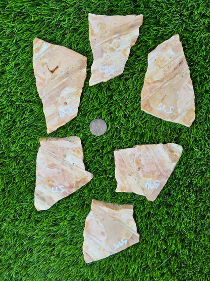 Natural Banded Mexican Onyx Calcite Slabs L575-580