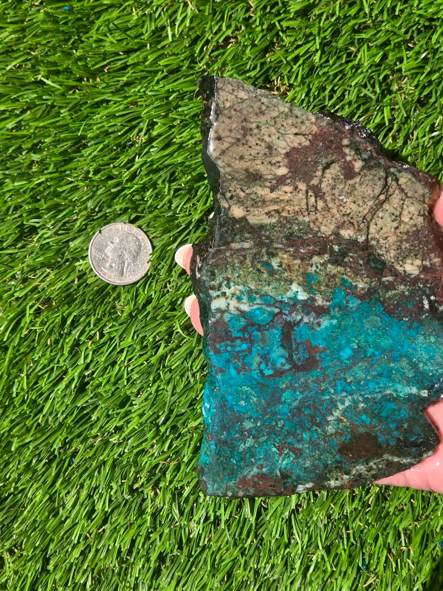 Inspiration Mine Chrysocolla, Malachite & Silica Slabs T901–903