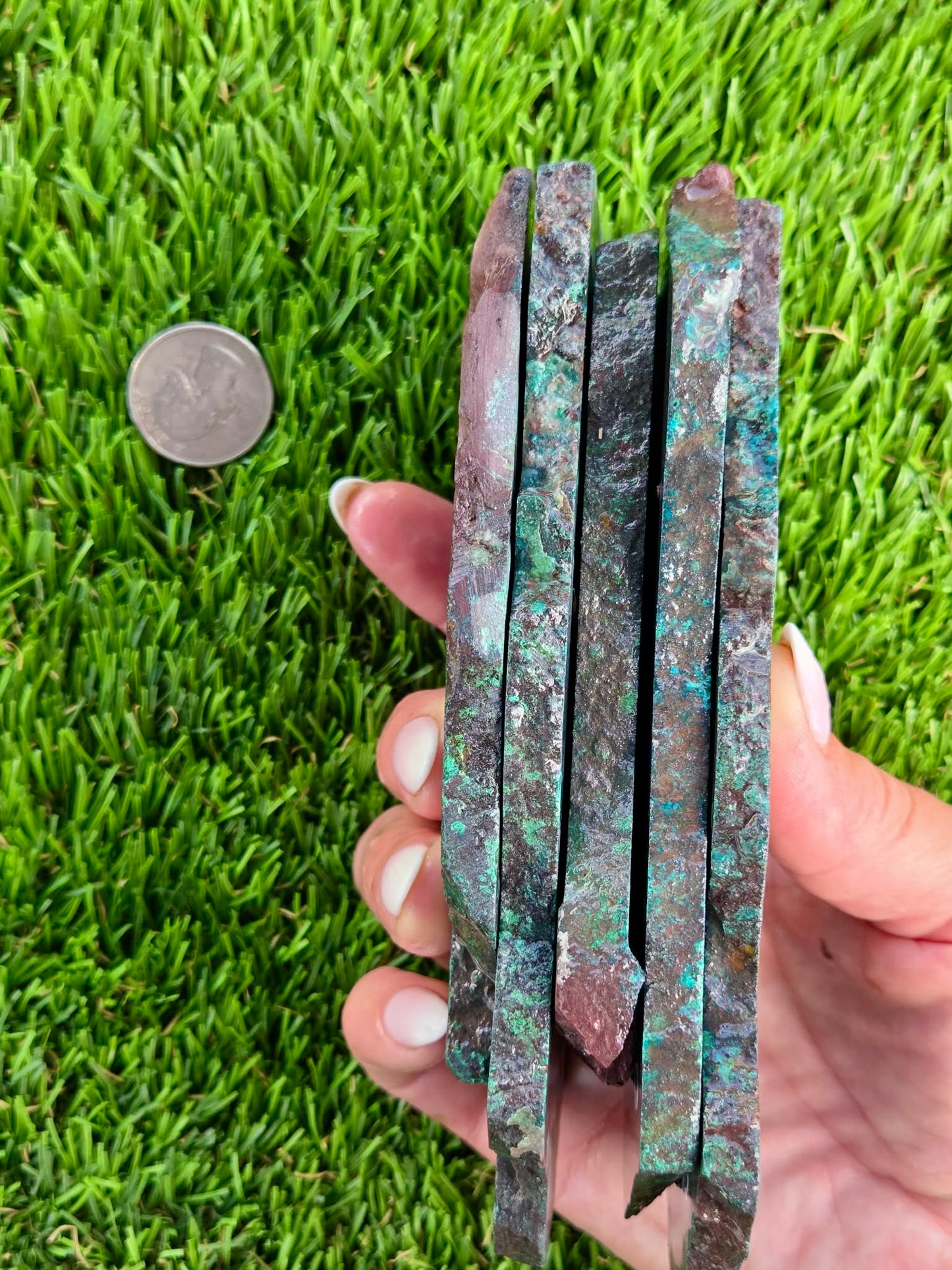 Galena Chrysocolla & Malachite Slabs V980–984