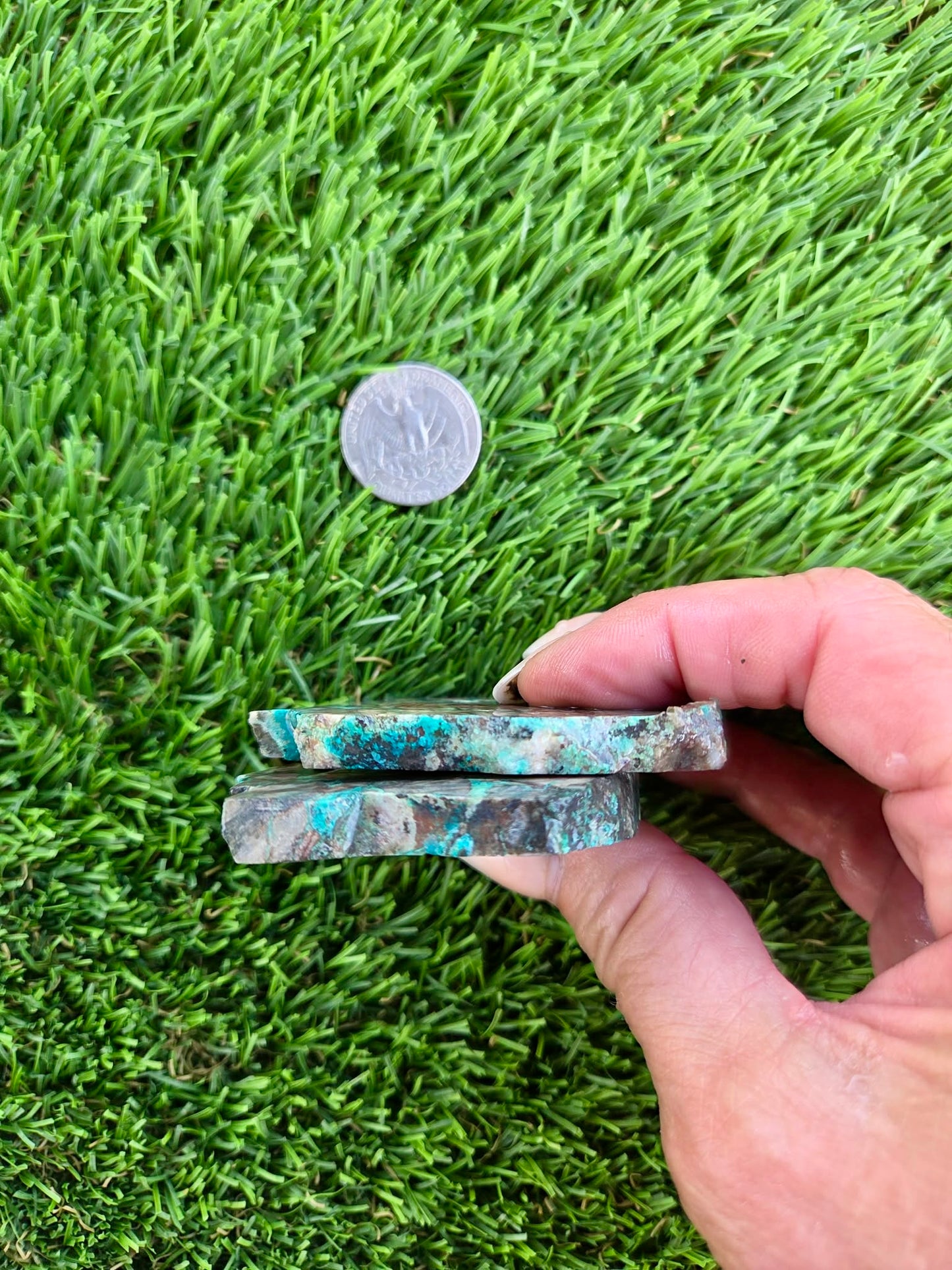 Globe Chrysocolla, Malachite & Quartz Slab Bundle SB 164