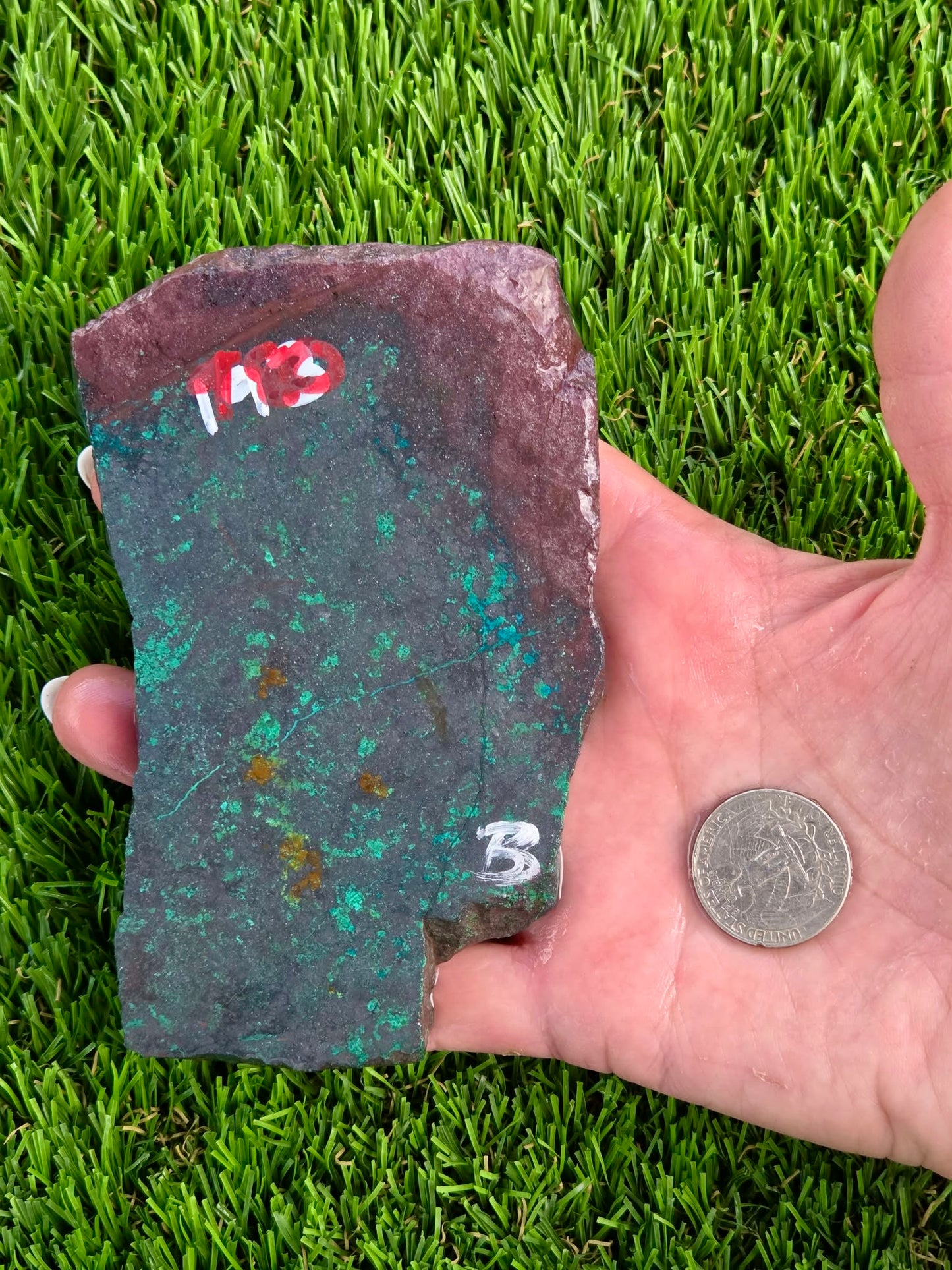 Galena Chrysocolla & Malachite Slabs V980–984