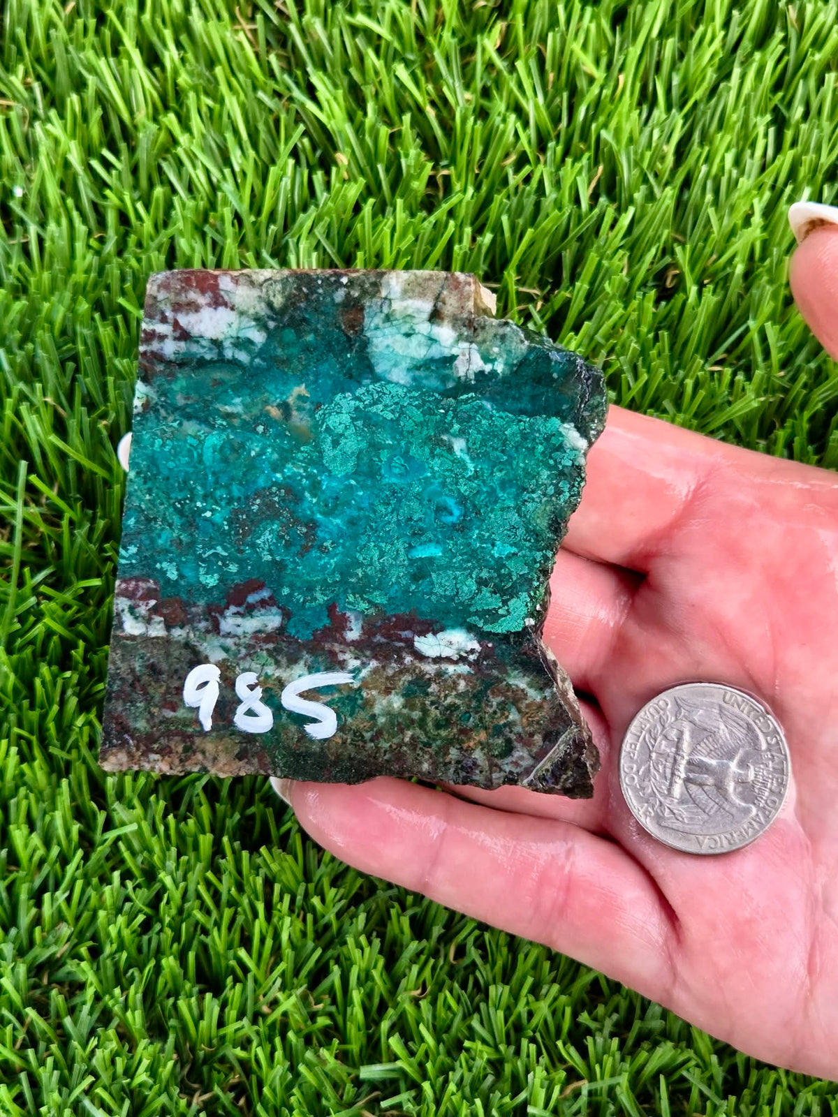 Globe Chrysocolla & Malachite Slabs V985–990