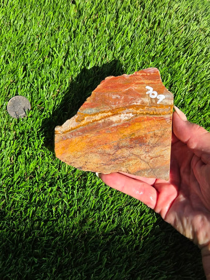 Arizona Banded Jasper with Quartz Slabs O708–709