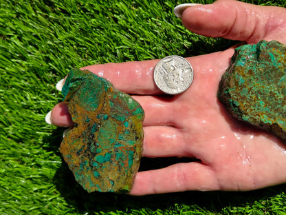 Dominican Mine Chrysocolla & Hematite Slab Bundle SB154