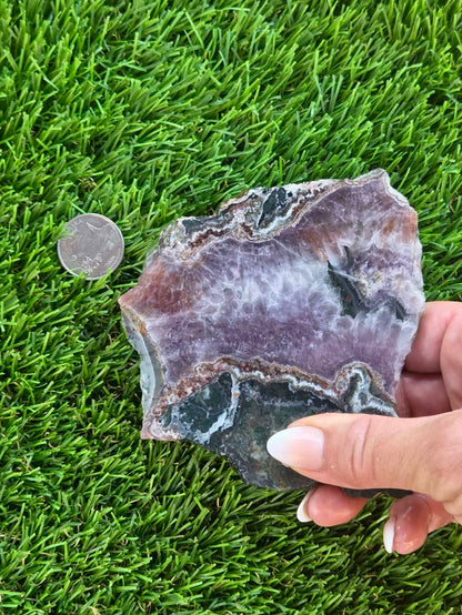 Banded Amethyst & Agate Slabs H409-414