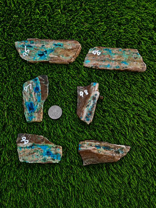 Shattuckite Slabs B95-100