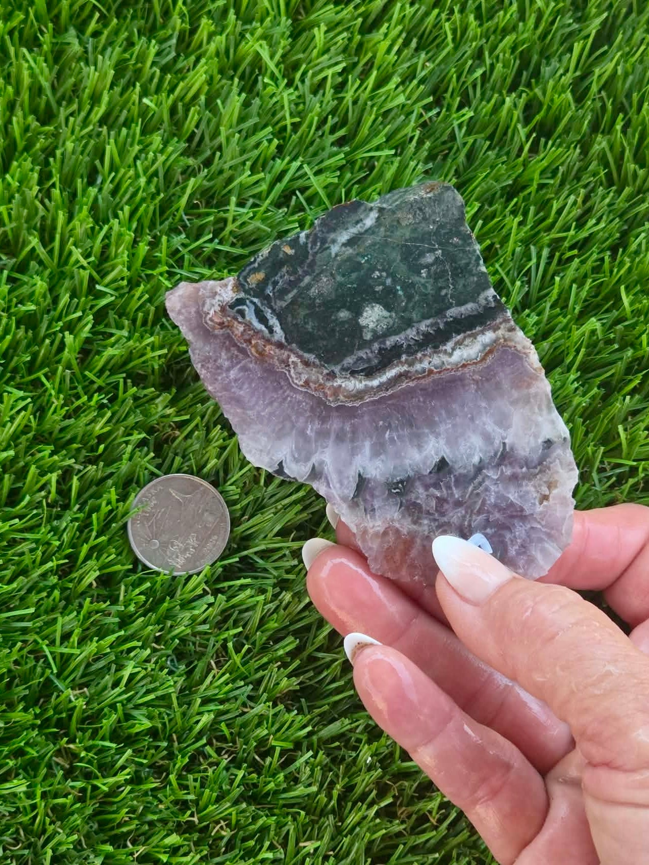 Banded Amethyst & Agate Slabs H409-414