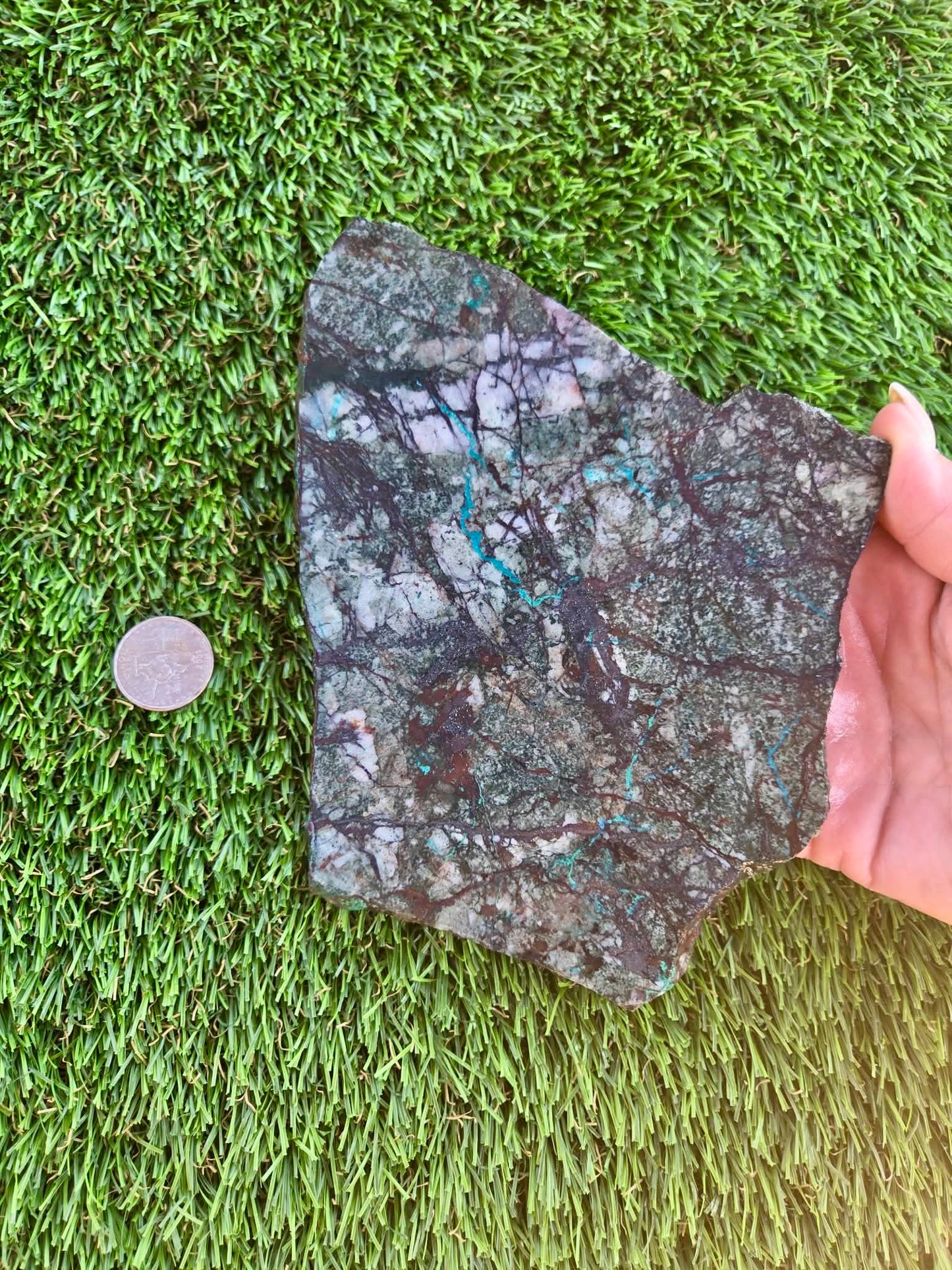 Globe Chrysocolla Hematite & Quartz Slabs D201-204