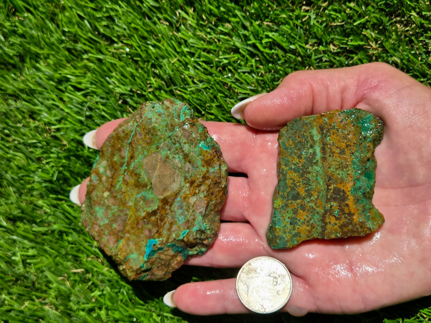 Dominican Mine Chrysocolla & Hematite Slab Bundle SB123