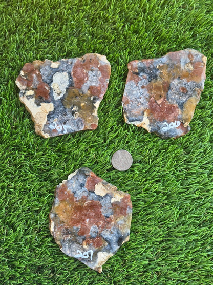 Indonesian Red Marcasite Slabs I459-462