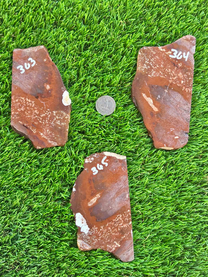 Rustic Red Brecciated Jasper Slabs H363-365