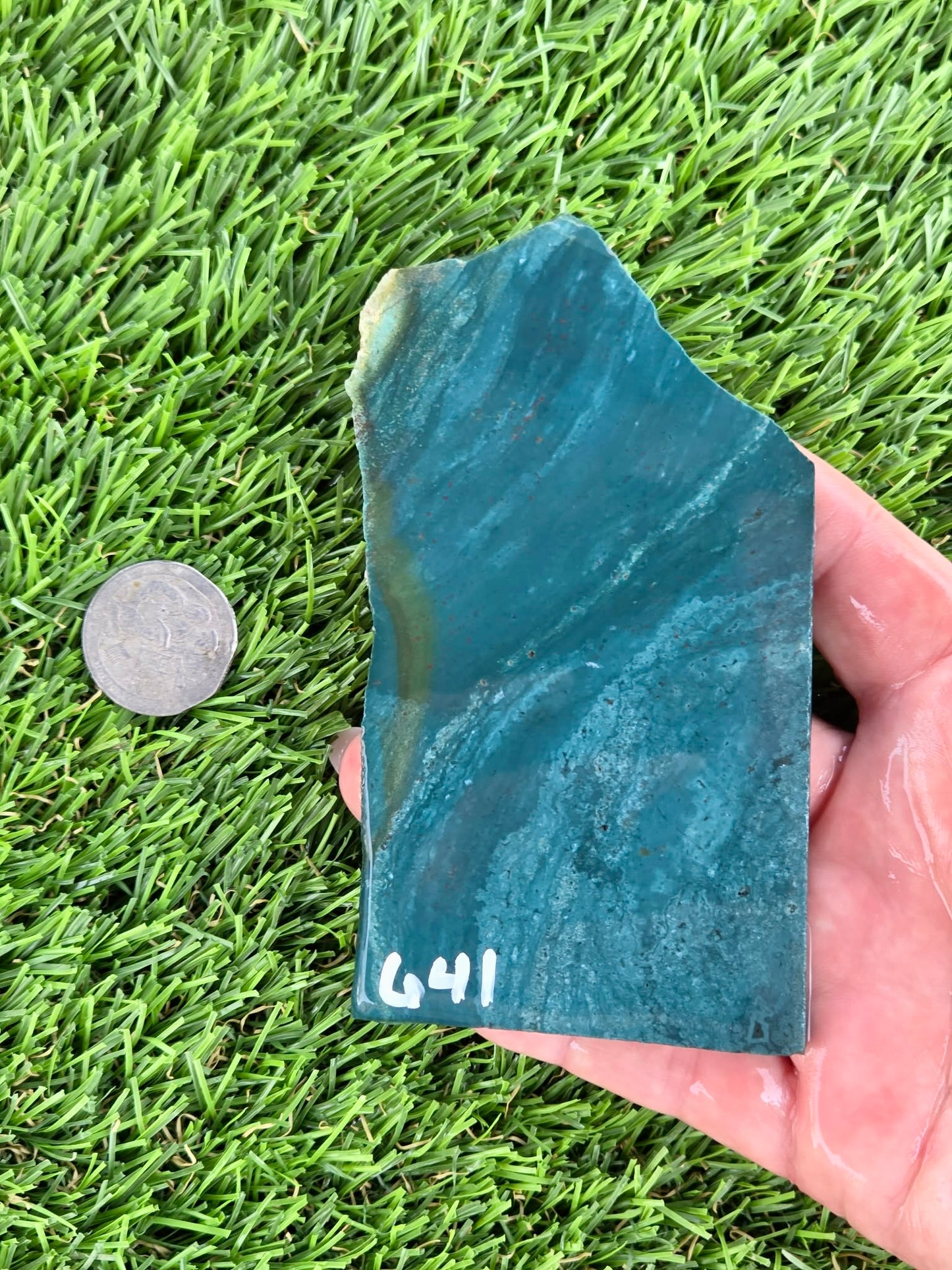 Blue-Green Jasper Slabs M639-644