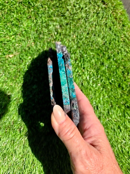 High-End Chrysocolla & Malachite Vein G309-313