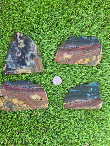 Indonesian Magnetic Banded Jasper Slabs Q808–812