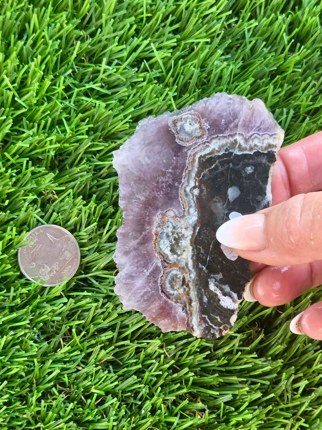 Banded Amethyst & Agate Slabs H409-414