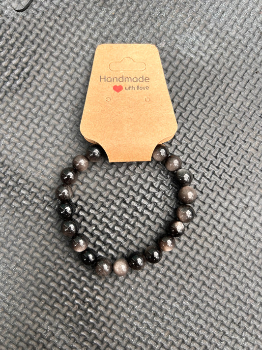Silver Obsidian Bracelet
