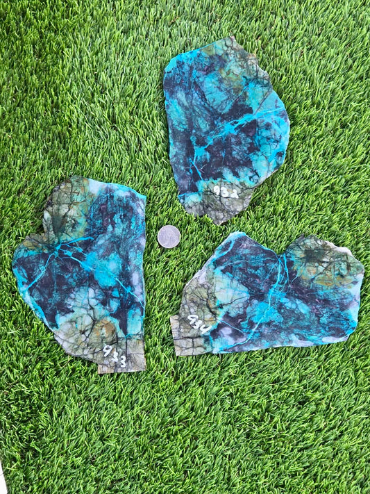 Inspiration Mine Chrysocolla & Cuprite Slabs T932–934