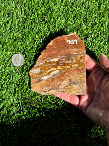 Banded Arizona Jasper with Quartz Veins Slabs O704–707