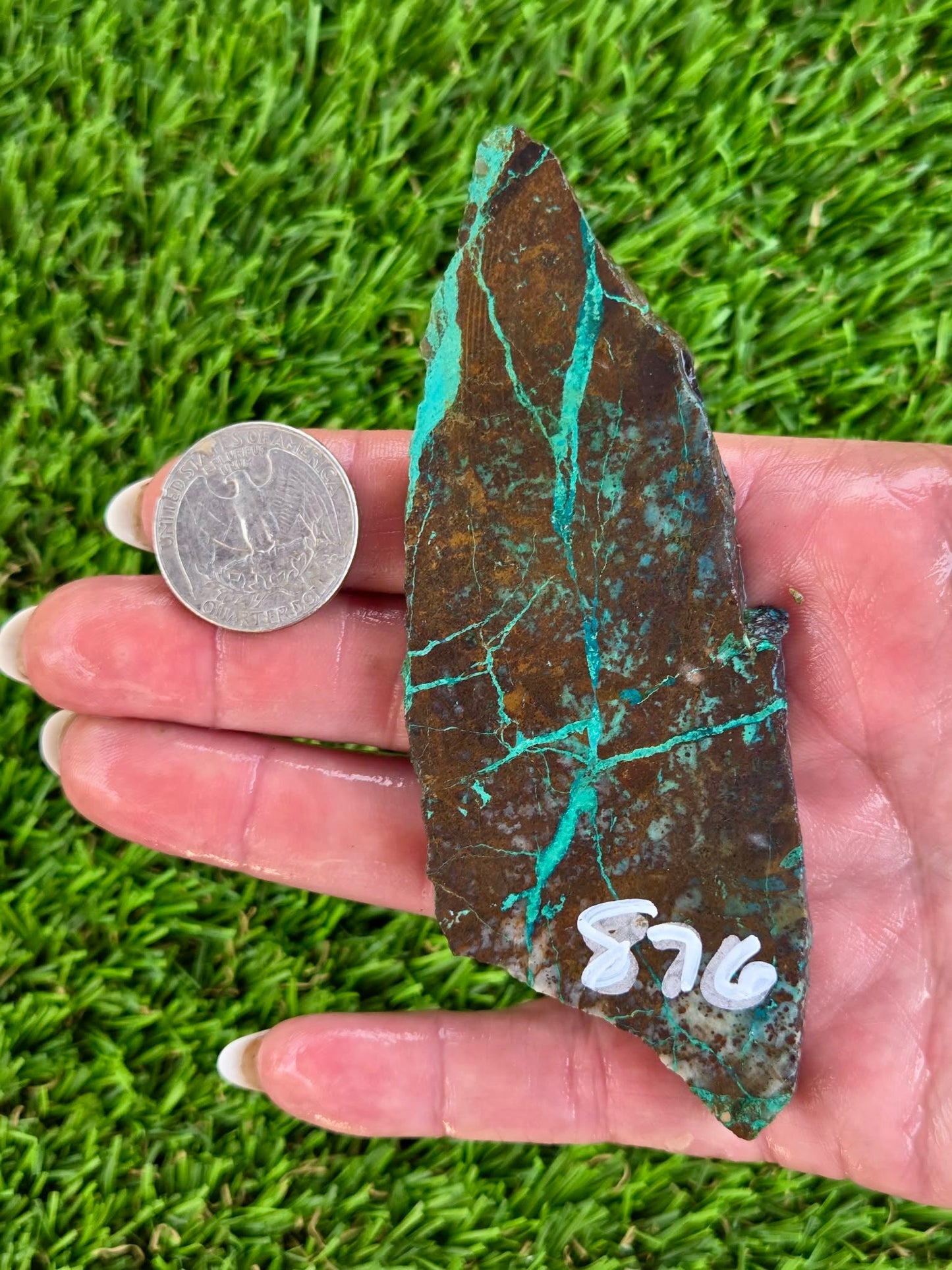 Globe Chrysocolla Spiderweb Slabs R871–878